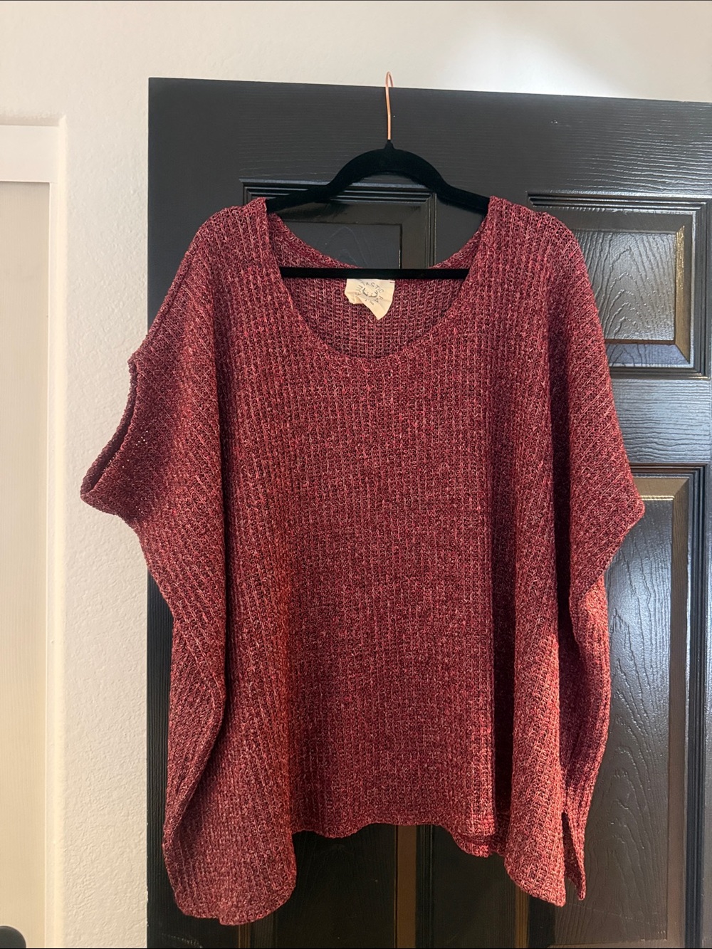 Fantastic Fawn Off-the-Shoulder Knit Sweater - Wine